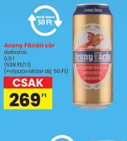 Spar Arany Fácán sör ajánlat