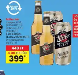 Spar Miller sör ajánlat