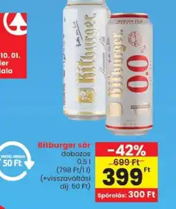Spar Bitburger sör ajánlat