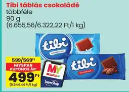 Spar Tibi táblás csokoládé ajánlat