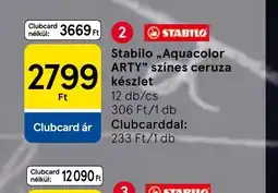 Tesco Stabilo „Aquacolor Arty” színes ceruza készlet ajánlat