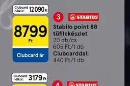 Tesco Stabilo point 88 tűfilckészlet ajánlat