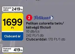 Tesco Pelikan colorella twin/kétvégű filctoll ajánlat