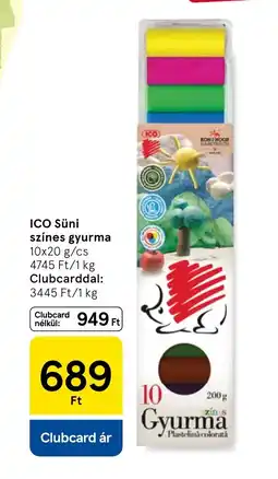 Tesco ICO Süni színes gyurma ajánlat