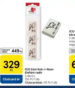 Tesco ICO Süni Koh-I-Noor Elefánt radír ajánlat
