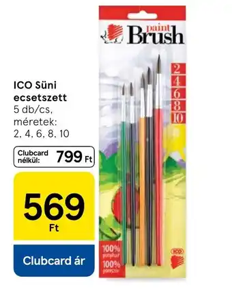 Tesco ICO Sünl ecset szett ajánlat