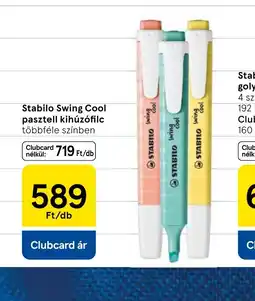 Tesco Stabilo Swing Cool pasztell kihúzfilc ajánlat