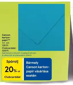 Tesco Canson kartonpapír ajánlat