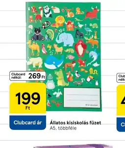 Tesco Állatos kiskolás füzet ajánlat