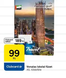 Tesco Vonalas iskolai füzet ajánlat