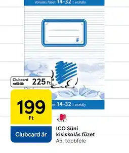Tesco ICO SÜNI kiskolás füzet ajánlat