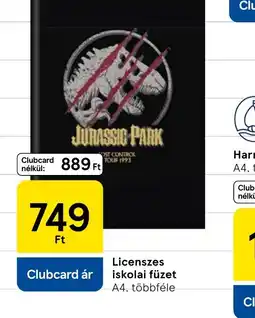Tesco Licenszes iskolai füzet ajánlat