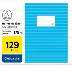 Tesco Harmnia füzet ajánlat