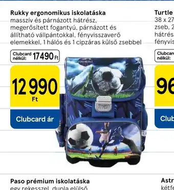Tesco Rukky ergonomikus iskolatáska ajánlat