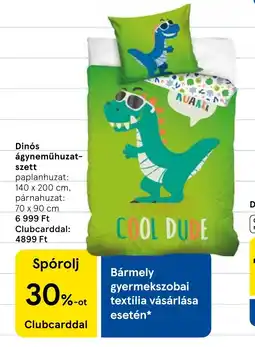 Tesco Dinós ágyneműhuzat szett ajánlat