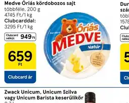 Tesco Medve riás kördobozos sajt ajánlat