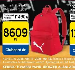 Tesco Puma hátizsák ajánlat