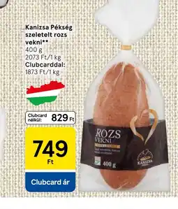 Tesco Kanizsa Pékség szeletelt rozs vekni ajánlat