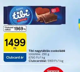 Tesco Tibi nagytáblás csokoládé ajánlat