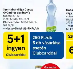 Tesco Szentkirályi Egy Csepp Gyümölcs ásványvíz ajánlat