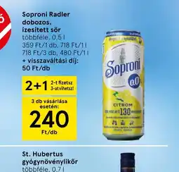 Tesco Soproni Radler ajánlat