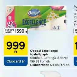 Tesco Ooops! Excellence toalettpapír ajánlat
