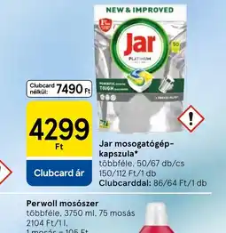 Tesco Jar mosogatgép kapszula ajánlat