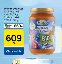 Tesco Univer bébiétel ajánlat