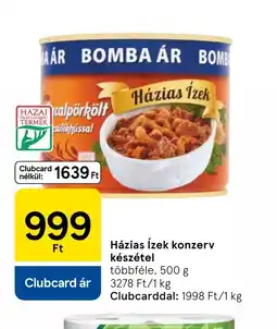 Tesco Házias Ízek konzerv készétel ajánlat