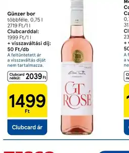 Tesco Günzer bor ajánlat