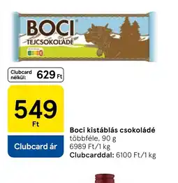 Tesco Boci kistáblás csokoládé ajánlat