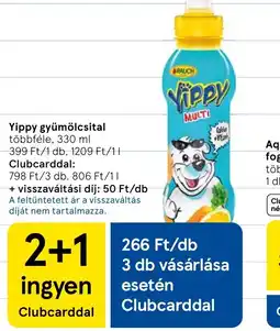 Tesco Yippy gyümölcsital ajánlat