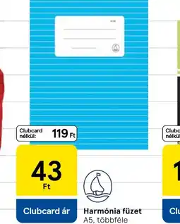 Tesco Harmnia füzet ajánlat