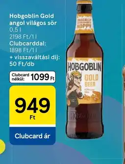 Tesco Hobgoblin Gold angol világos sör ajánlat