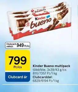 Tesco Kinder Bueno multipack ajánlat