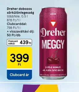 Tesco Dreher dobozos sörkülönlegesség ajánlat