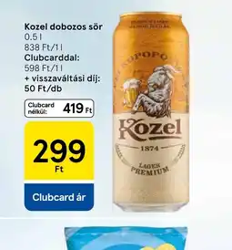 Tesco Kozel dobozos sör ajánlat