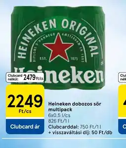 Tesco Heineken dobozos sör multipack ajánlat
