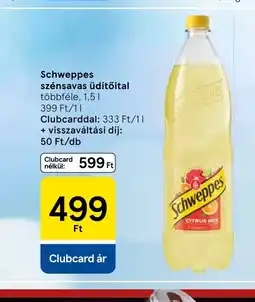 Tesco Schweppes szénsavas üdítőital ajánlat