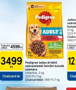 Tesco Pedigree teljes értékű szárazeledel ajánlat