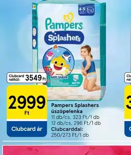 Tesco Pampers Splashers úszpelenka ajánlat