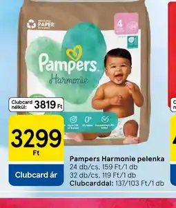 Tesco Pampers Harmonie pelenka ajánlat