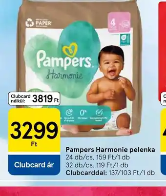 Tesco Pampers Harmonie pelenka ajánlat