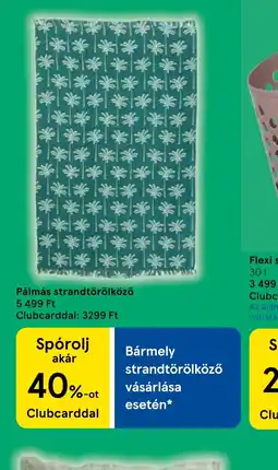 Tesco Pálmás strandtörölköző ajánlat
