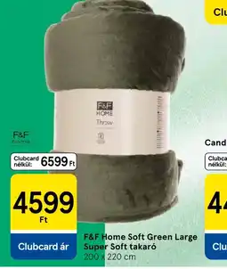 Tesco F&F Home Soft Green Large Super Soft takar ajánlat