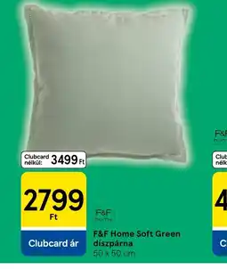 Tesco F&F Home Soft Green díszpárna ajánlat