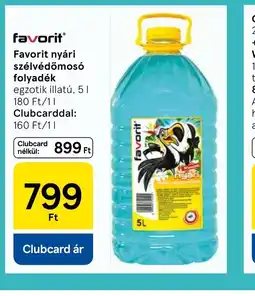 Tesco Favorit nyári szélvédőmos folyadék ajánlat