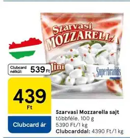 Tesco Szarvasi Mozzarella sajt ajánlat