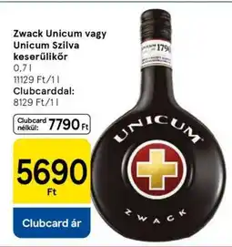 Tesco Zwack Unicum vagy Unicum Szilva keserűlikőr ajánlat