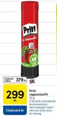 Tesco PRITT RAGASZTÓSTIFT ajánlat